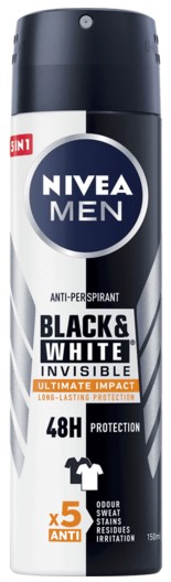 DEO NIVEA SPRAY BLACK&WHITE INVIS.ULTIMATE ML.150 