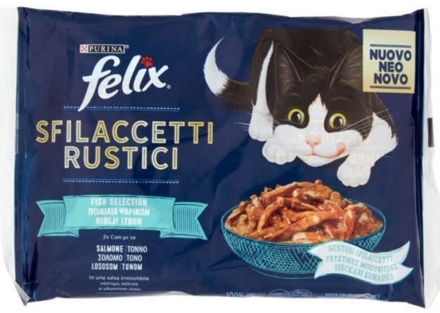 FELIX GATTO SFILACCETTI TONNO SALMONE GR.80X4     