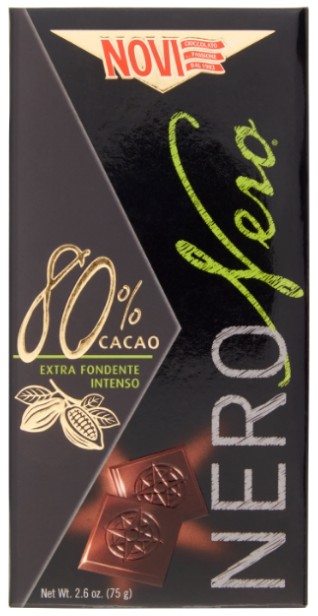 NOVI TAV.NERO NERO 80% CACAO GR.75                