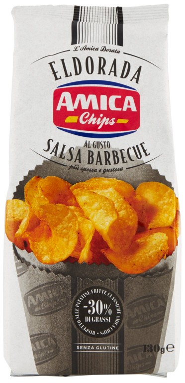 PATATINE AMICA CHIPS ELDORADA SALSA BARBECUE GR130