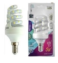 LAMPADA M.RICCI SPIRALE LED E14 5W=40W LUCE FREDDA