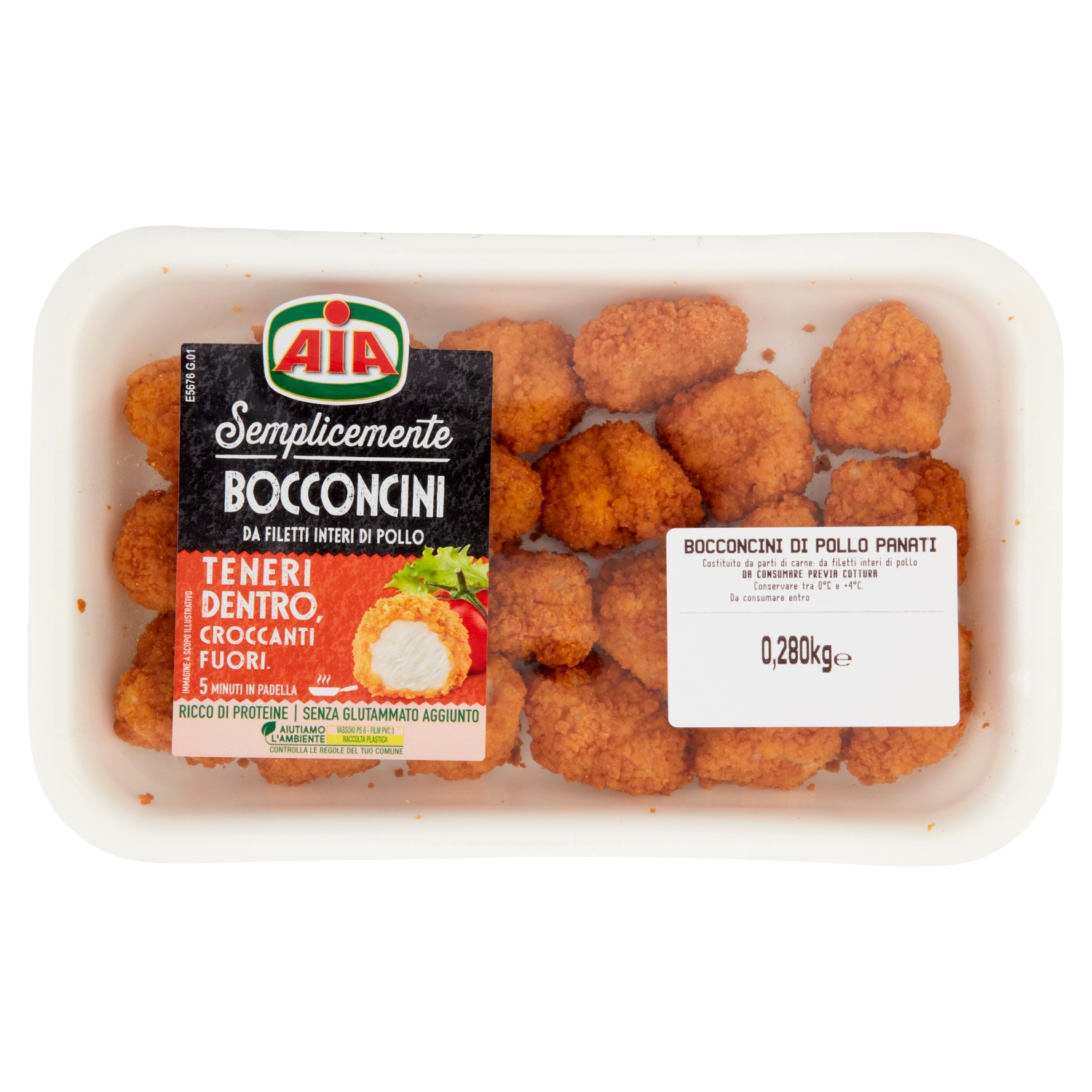 BOCCONCINI POLLO SEMPLICEMENTE PANATI AIA G280    
