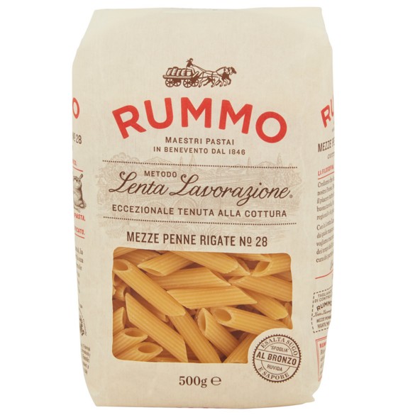 PASTA RUMMO N.28 MEZZE PENNE RIGATE GR.500        