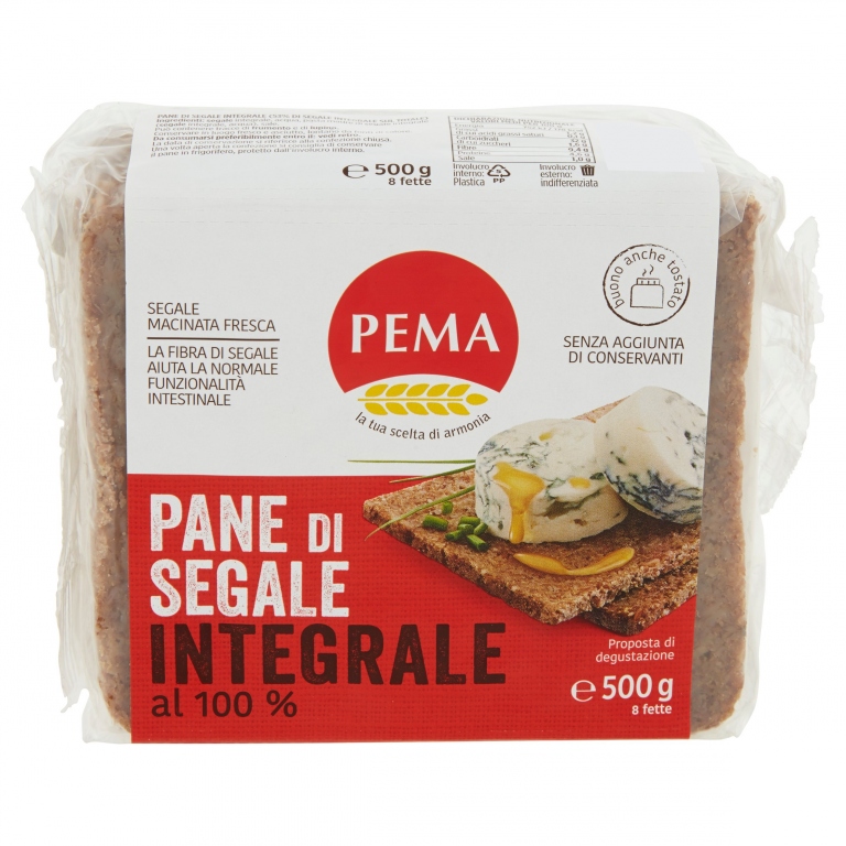PANE DI SEGALE PEMA INTEGRALE GR.500              