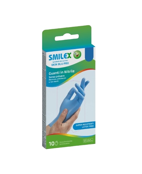 GUANTI SMILEX SKIN BLU PZ.10 M/L NITRILE          