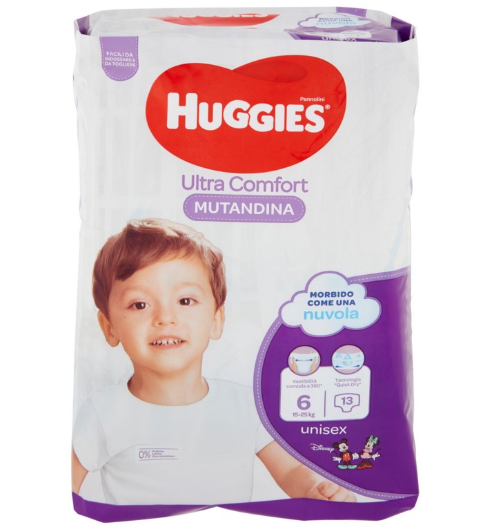 PANN.HUGGIES MUTANDINA MIS.6  11-25 13PZ          