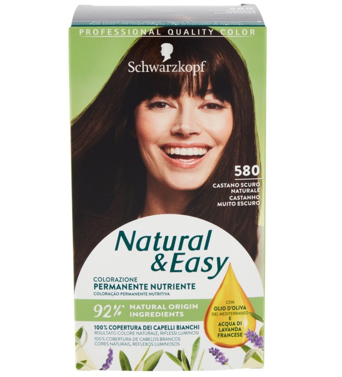 COLOR.TEST.NATURAL&EASY N.580 CASTANO SCURO NEW   