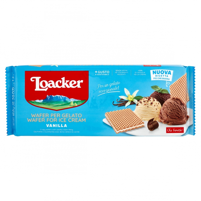 WAFER LOACKER GR.150 GELATO VANIGLIA              