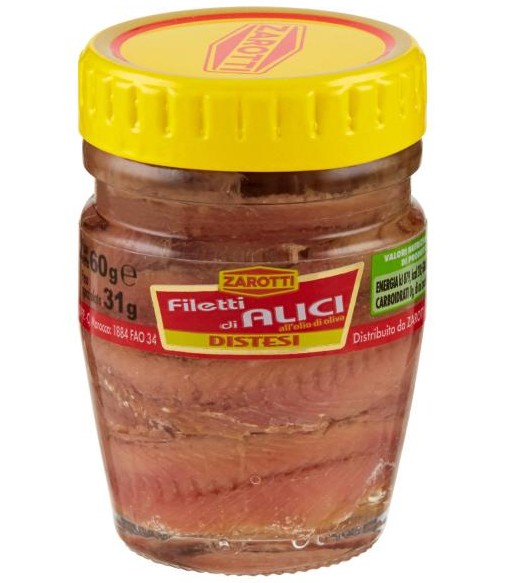 FILETTI ACCIUGHE ZAROTTI GR.60 OLIO GIRASOLE      