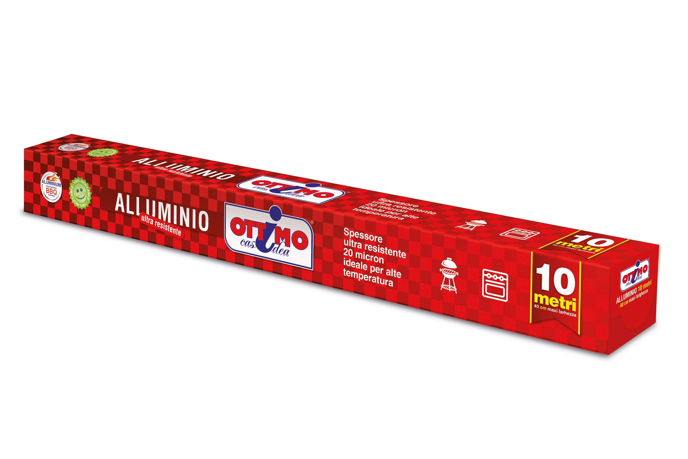 ALLUMINIO OTTIMO MT.10 LARG.40CM BBQ ULTRARESISTEN