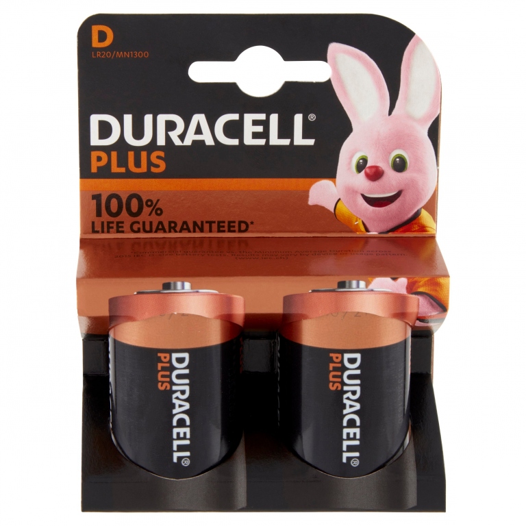 DURACELL PLUS100 D TORCIA X2 MN1300               