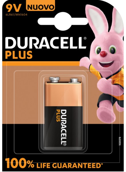 DURACELL PLUS100 TRANSISTOR 9V MN16074            