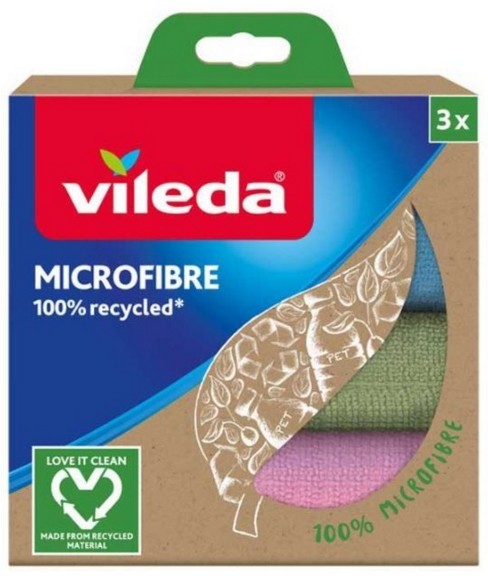 VILEDA PANNO MICROFIBRA 100% RICICLATO 3PZ        