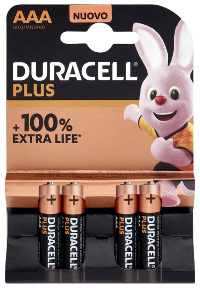 DURACELL PLUS100 AAA MINISTILO B4                 