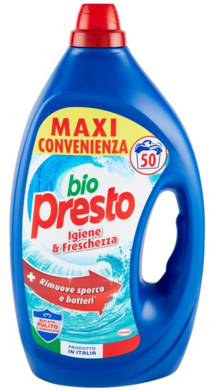 DET.LIQ.LAV.BIO PRESTO IGIENE E FRESCHEZZA 50 LAV.