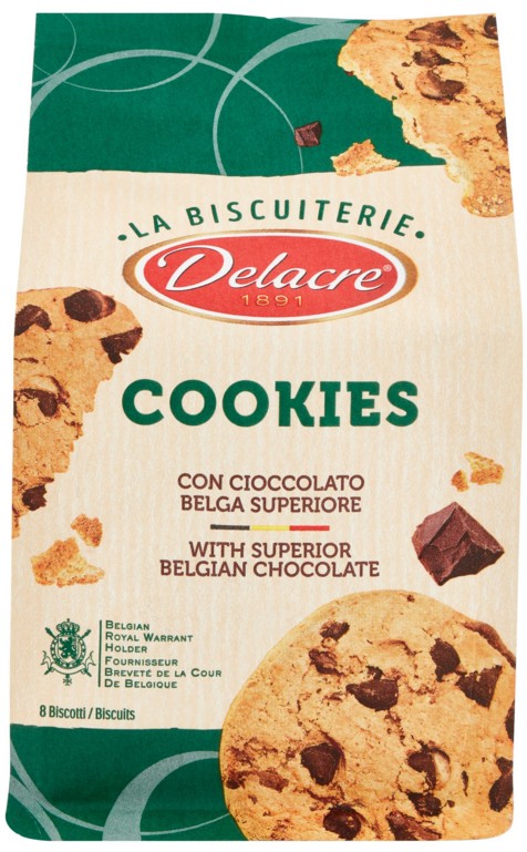 DELACRE COOKIES CIOCCOLATO GR.150 BAG             