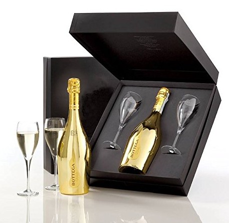 BOTTEGA CONF.BLACK GOLD PROSECCO CL.70+2FLUTES    