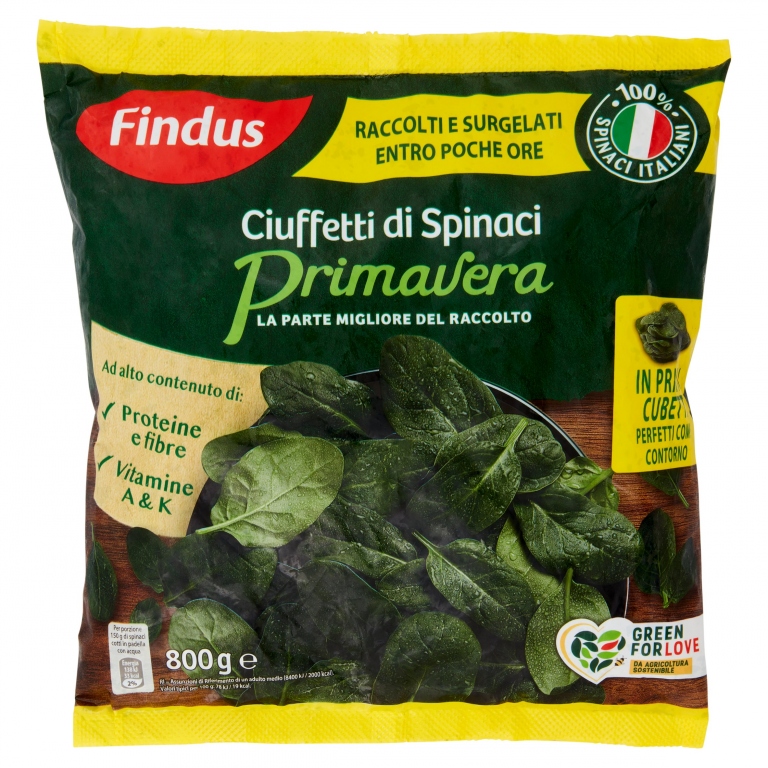 CIUFFETTI DI SPINACI PRIMAVERA FINDUS G800        