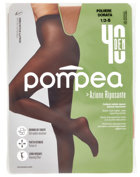 POMPEA COLLANT 40 RIPOSANTE POLVERE DORATA 1/2 S  