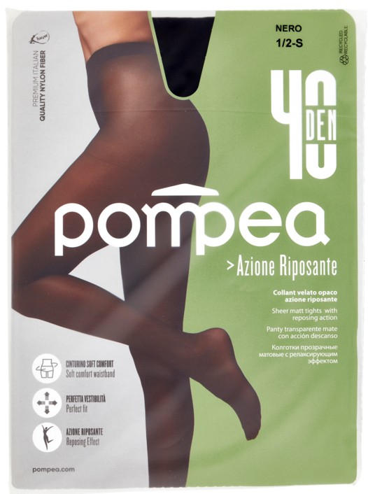 POMPEA COLLANT 40 RIPOSANTE NERO 1/2 S            