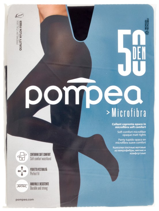 POMPEA COLLANT 50 MICROFIBRA NERO 1/2 S           