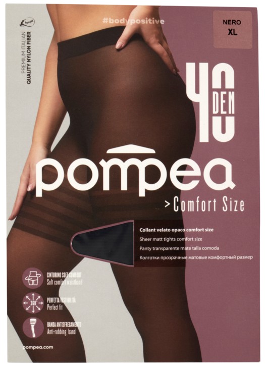 POMPEA COLLANT 40 COMFORT SIZE NERO XL            