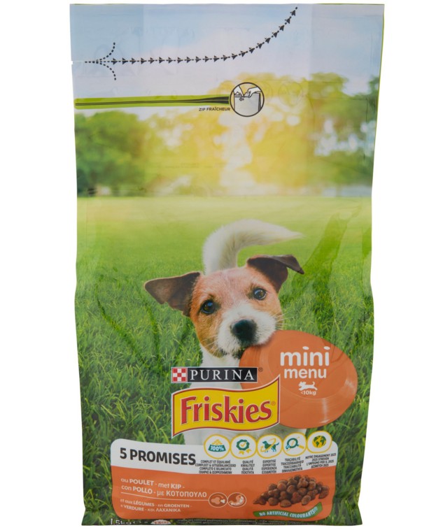 FRISKIES CANE SECCO KG.1,5 MINI MENU' POLLO       