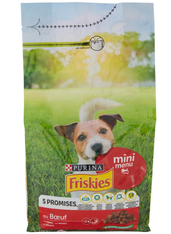 FRISKIES CANE SECCO KG.1,5 MINI MENU' MANZO       