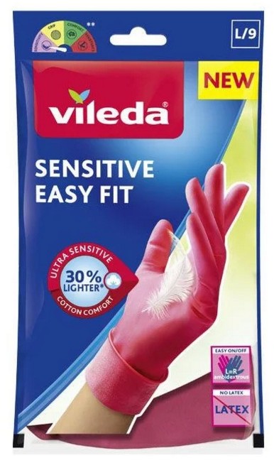 GUANTI VILEDA SENSITIVE EASY FIT TG.L NITRILE CUCI