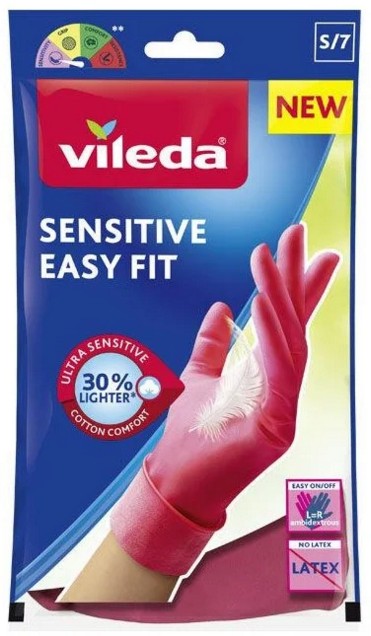 GUANTI VILEDA SENSITIVE EASY FIT TG.S NITRILE CUCI