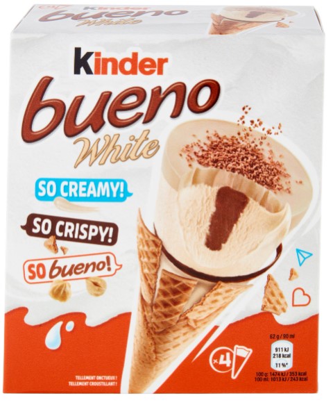 GELATO KINDER BUENO CONO WHITE T1X4 GR.248        