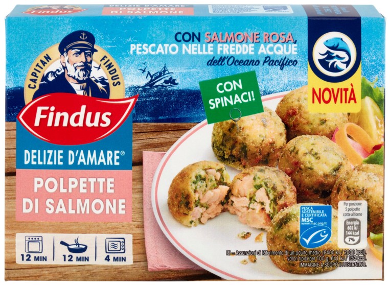 POLPETTE DI SALMONE/SPINACI FINDUS G209           