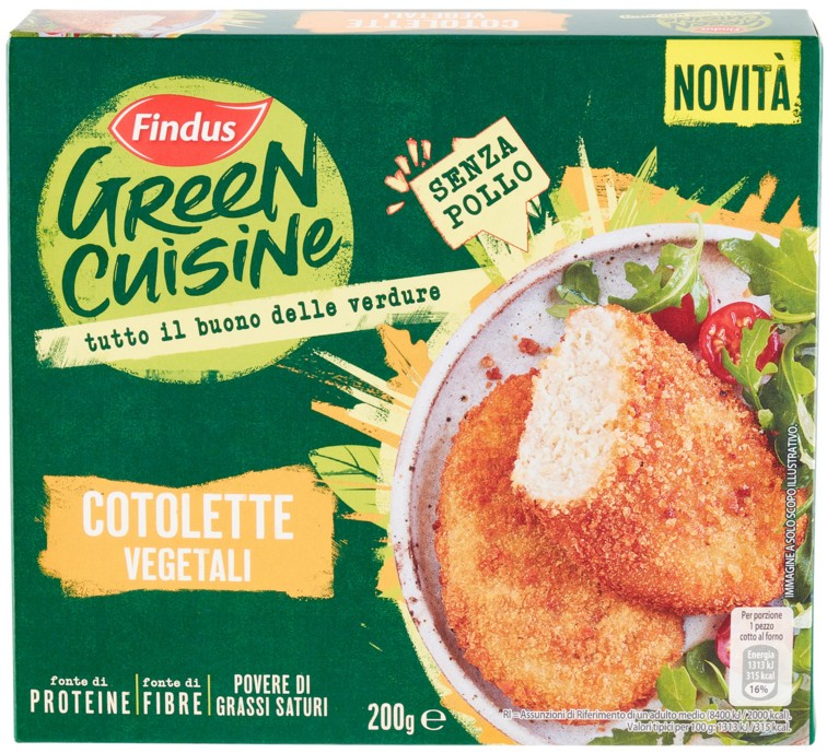 COTOLETTE VEGETALI GREEN CUISINE FINDUS G200      