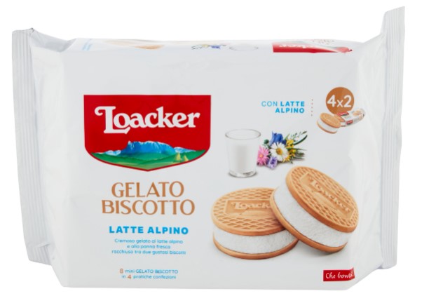 LOACKER GELATO BISCOTTO LATTE ALPINO 4X2 G264     