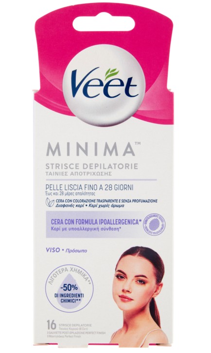 DEPILAT.VEET STRISCE VISO IPO PELLI SENSIBILI PZ16