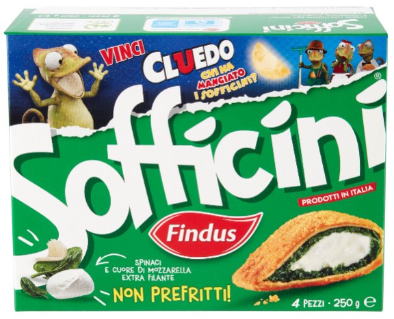 SOFFIC.SPINACI/MOZZ.FINDUS G.250 NUOVO FORMATO    