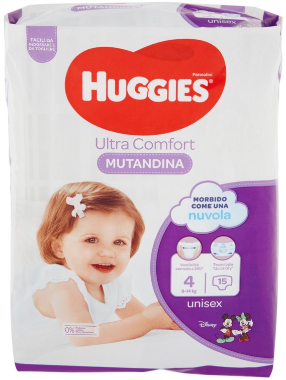 PANN.HUGGIES MUTANDINA MIS.4  09-14 15PZ          