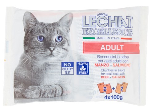 MONGE LECHAT EXCELLANCE BS GATTO MANZO+SALM.GR.400