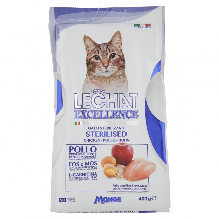 MONGE LECHAT EXCELLE.STERILISED SECCO GATTO G.400 