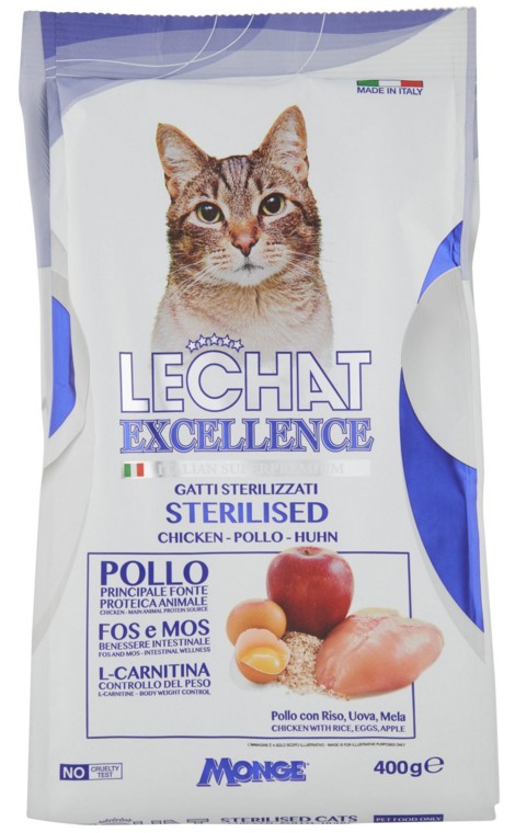 MONGE LECHAT EXCELLE.STERILISED SECCO GATTO G.400 