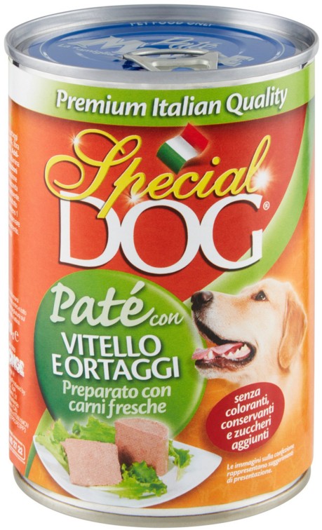 MONGE SPECIAL DOG PATE'VITELLO VEDURE GR.400 LATT.