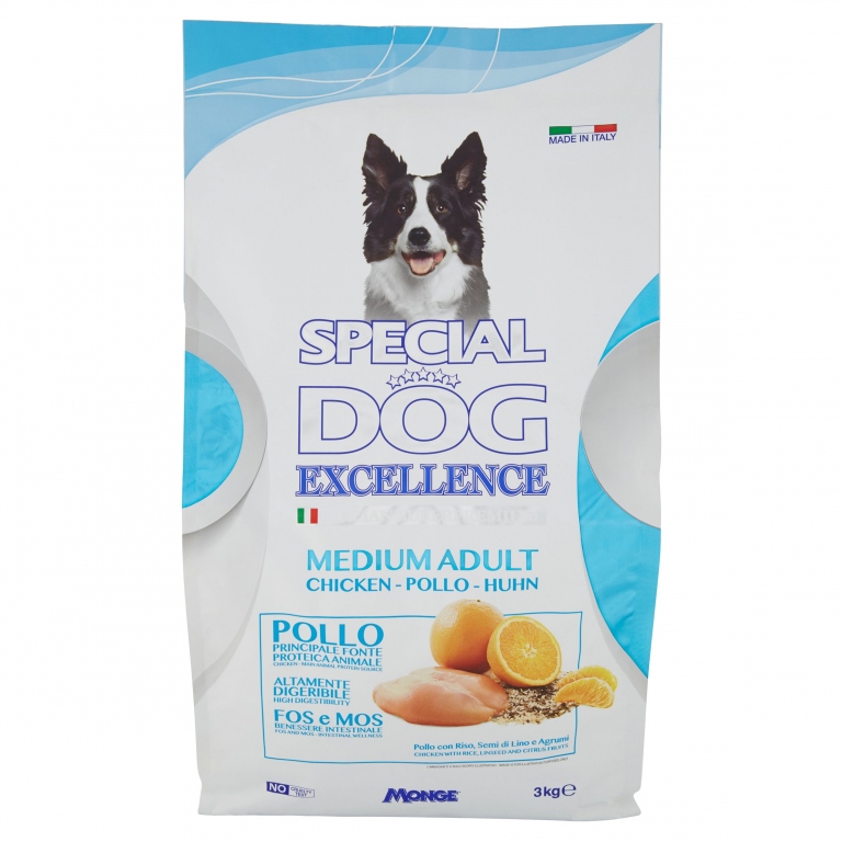 MONGE SPECIAL DOG EXCELL.CROCC.MEDIUM KG.3        