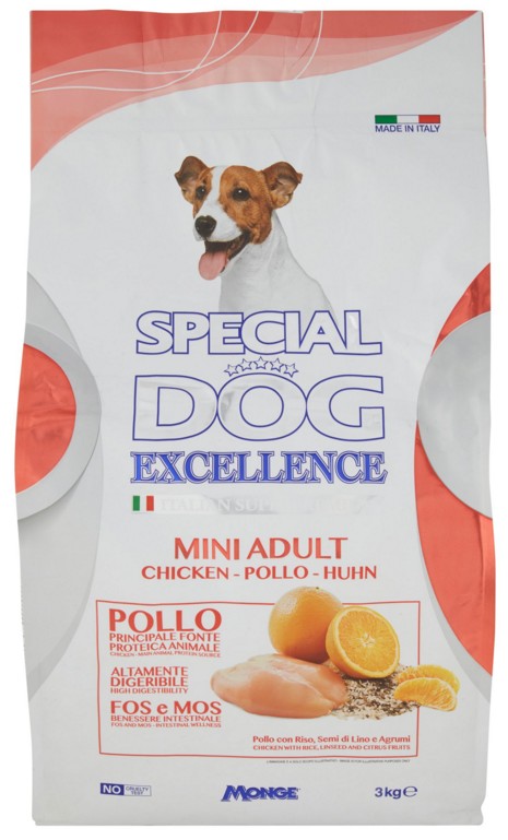 MONGE SPECIAL DOG EXCELL.CROCC.MINI ADULT KG.3    