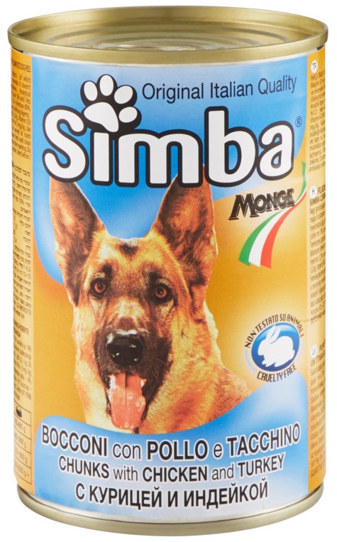 MONGE SIMBA CANE POLLO TAC.BOCCONCINI GR.415 LATT.