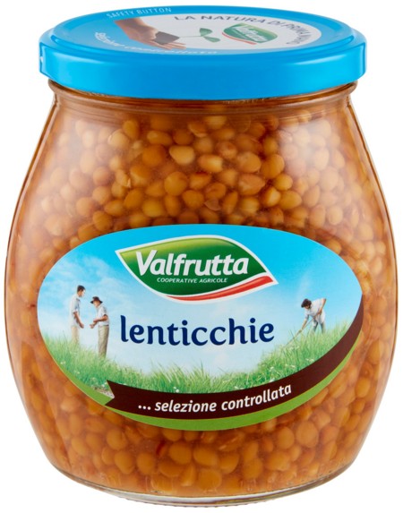 LENTICCHIE VALFRUTTA VETRO GR.580                 