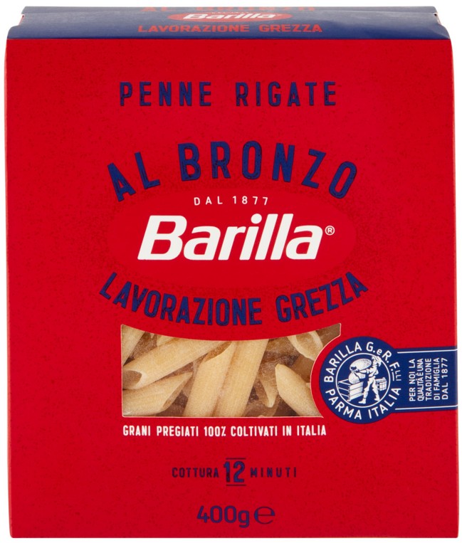 PASTA BARILLA AL BRONZO PENNE RIGATE GR.400       