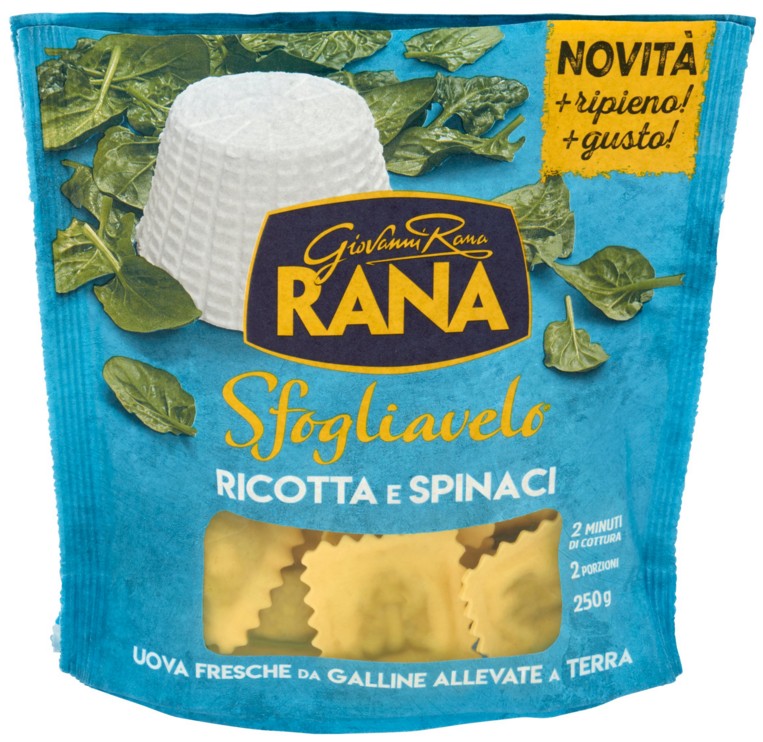 RANA SFOGLIAVELO RIPIENI RICOTTA SPINACI GR.250   