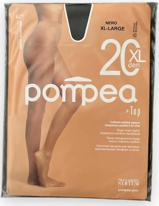 POMPEA COLLANT TOP 20 POLVERE NERO XL             