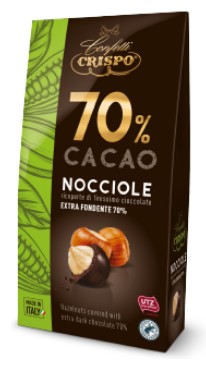 CRISPO DRAGEE NOCCIOLE 70% GR.130 AST.            