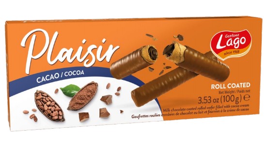 ROLL LAGO PLAISIR LATTE C/CREMA CACAO GR.100      